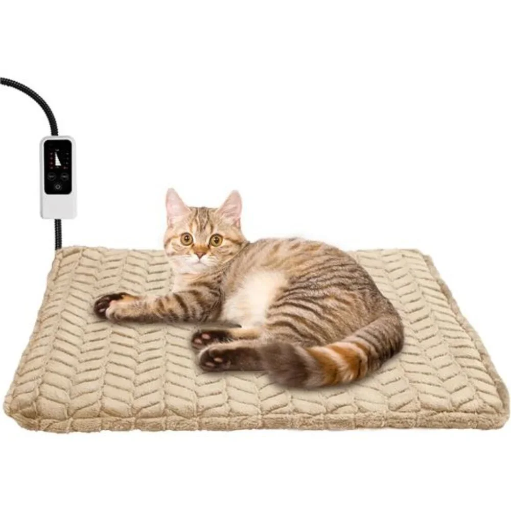 Pet Heating Pad Adjustable Temperature with Timer Waterproof Mat